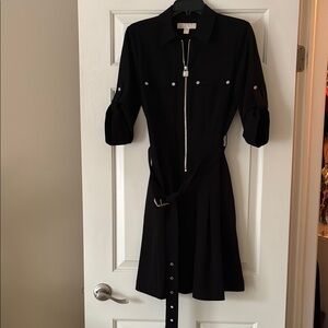 Michael Kors Black Zip Detail Dress